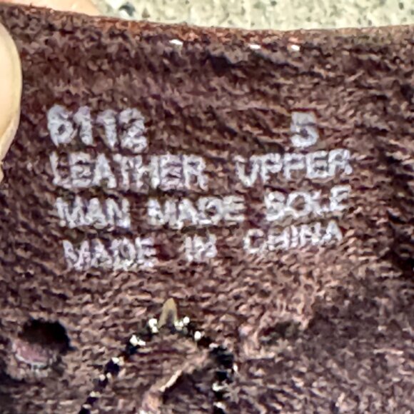 MINNETONKA WOMEN'S BROWN LEATHER SLIP-ON MULES SIZE 5 SHOES - Picture 13 of 14